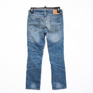 Y2K American Eagle Hipster Jeans Women Size 0 Low Rise Streetwear Indie Sleaze